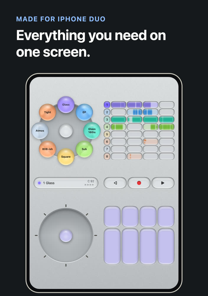 The open iPhone Duo as a loop station