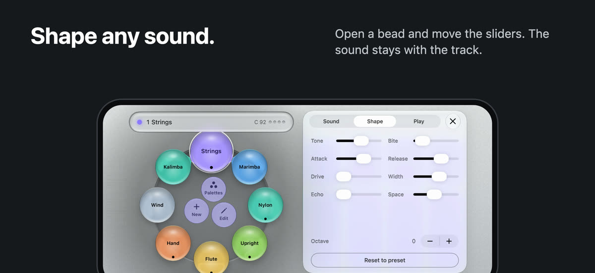 Shaping a sound